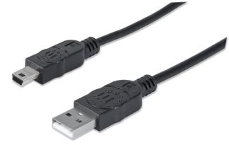 Manhattan 333375 cable USB USB 2.0 1,8 m USB A Mini-USB B Negro