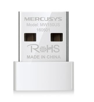 ADAP. NANO USB INALÁMBRICO N150150MBPS MERCUSYS MW150US DISEÑO COMPACTO Y SOLUCIÓN CONVENIENTE