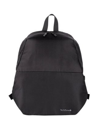 Backpack LITE TZLBP13 TECHZONE 15.6, Poliéster 420 D Twill , color Negro, Laterales ajustables, GARANTÍA LIMITADA DE POR VIDA.