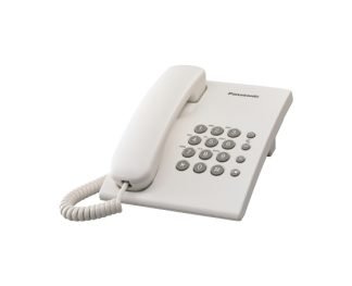 PANASONIC Telefono analogico, control de volumen, ajuste de tono, Flash, Redial, pared/escritorio, Blanco