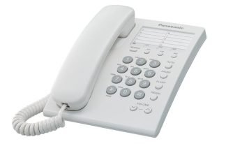 PANASONIC Telefono analogico, marcador rapido de 10 numeros para pared/escritorio, Blanco