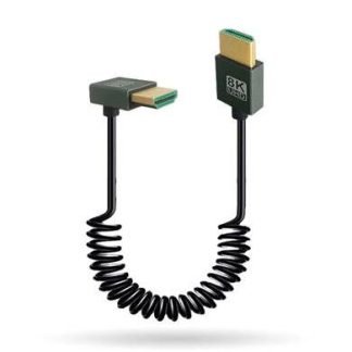 CABLE HDMI V2.0 TIPO ESPIRAL DE 30-80 CM; HDMI MACHO A HDMI MACHO RESOLUCION 8K@60HZ ,406351, BROBOTIX