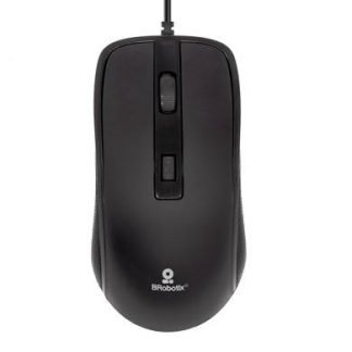 MOUSE ALÁMBRICO USB, BÁSICO, USB 1600 DPI, 3 BOTONES, COLOR NEGRO, 6007204 BROBOTIX
