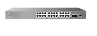 Switch Administrable Capa L2++, 24 ptos Gigabit + 2 SFP, PoE hasta 250W de salida, compatible con GWN Cloud