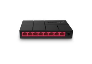 SWITCH DE ESCRITORIO CON 8 PUERTOS A 10/100/1000 MERCUSYS MS108G DE DISEÑO COMPACTO Y CONFIGURACIÓN PLUG AND PLAY