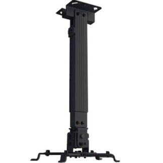 Soporte de Proyector Universal, para Techo ó Pared, Expandible de 43 a 63 cms, en Acero, con Resistencia de 10 Kg, Color Negro, BROBOTIX 573106N