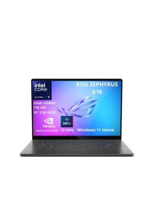 ASUS ROG ZEPHYRUS G16 Intel Core Ultra 9 Processor 285H, 32GB LPDDR5X, 1TB SSD, 16 pulgadas 2.5K Win 11 HOME