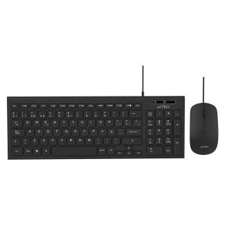 Kit Teclado y Mouse  CREATOR COMPACT MK235  Teclado y Mouse alámbrico,  Conexión USB-A, Teclas de Bajo Perfil,  Mouse 1200DPI, Color Negro. AC-945936