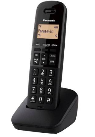 PANASONIC Telefono Inalambrico, Pantalla de 1.4, directorio de hasta 50 contactos, DECT, negro