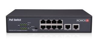 Switch PoE de 8 canales, Total power 120W, en modo CCTV puedes conectar cámaras IP hasta 250 mts
