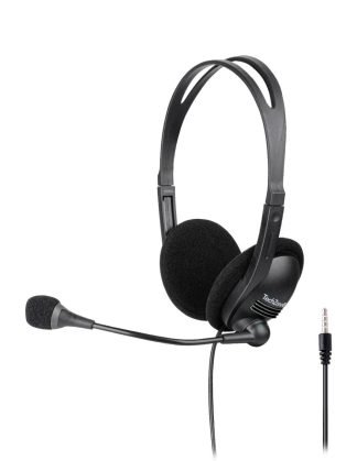 Diadema ligera con micrófono flexible ipara videollamadas.,Tipo de conector: 3.5 mm,Longitud del cable 150 cm,Compatibilidad: Windows, MacOS y Android