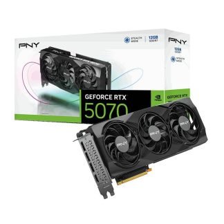 PNY GEFORCE RTX5070 12GB Tarjeta gráfica PNY GeForce RTX 5070 Triple Fan OC 12G (VCG507012TFXPB1)